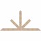 Ekena Millwork Saratoga Smooth Timber Gable Bracket, Douglas Fir, 96"W x 48"H x 5 1/2"D x 5 1/2"F, 12/12 Pitch GBW096X48X0606SAR00SDF - alternate 1